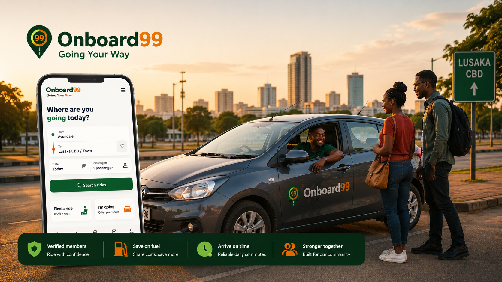 Onboard99 shared commute concept